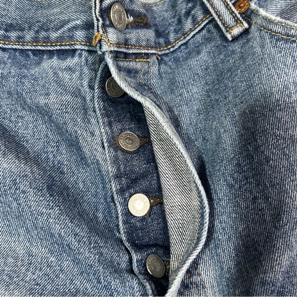 Levi’s 501 Blue Jeans Men’s 36/29 Cotton Button Fly Red Tab Straight Athleisure - Picture 6 of 16